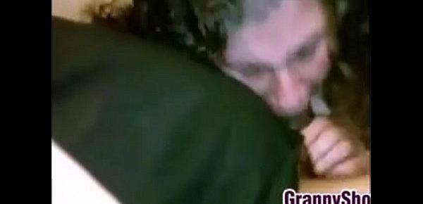 Grandmother Giving Him A Great Blowjob